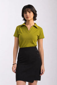 Classic Cotton Polo T-Shirt – Lime Green