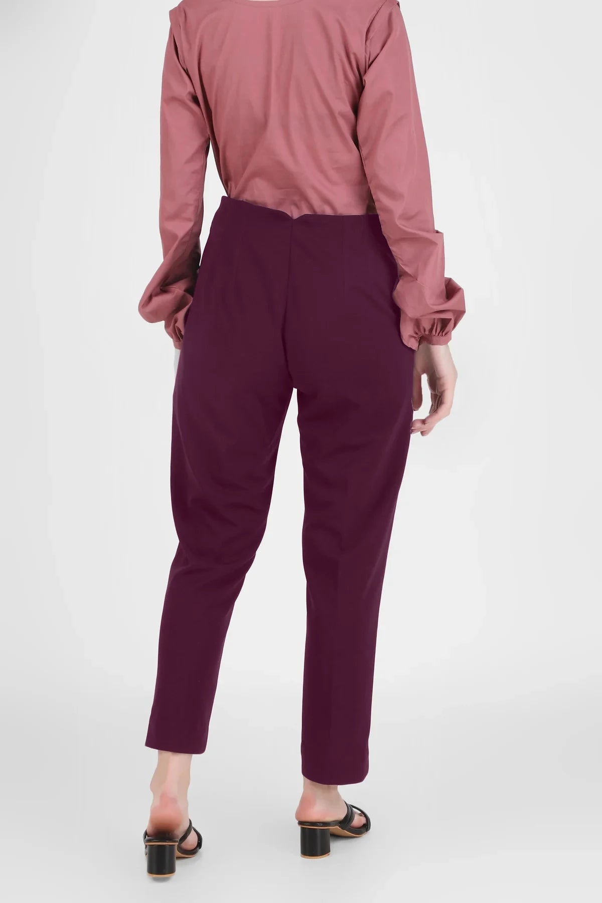 High Waist Trousers, Plum