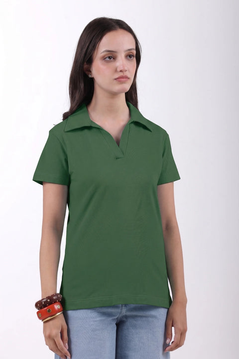 Classic Cotton Polo T-Shirt – Green