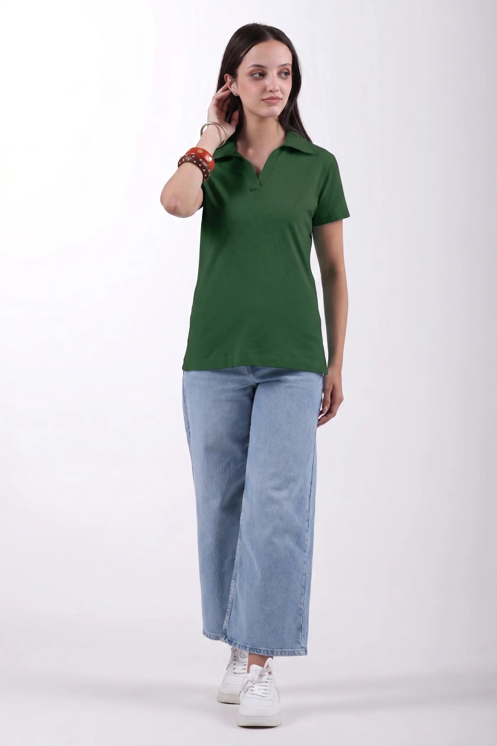 Classic Cotton Polo T-Shirt – Green