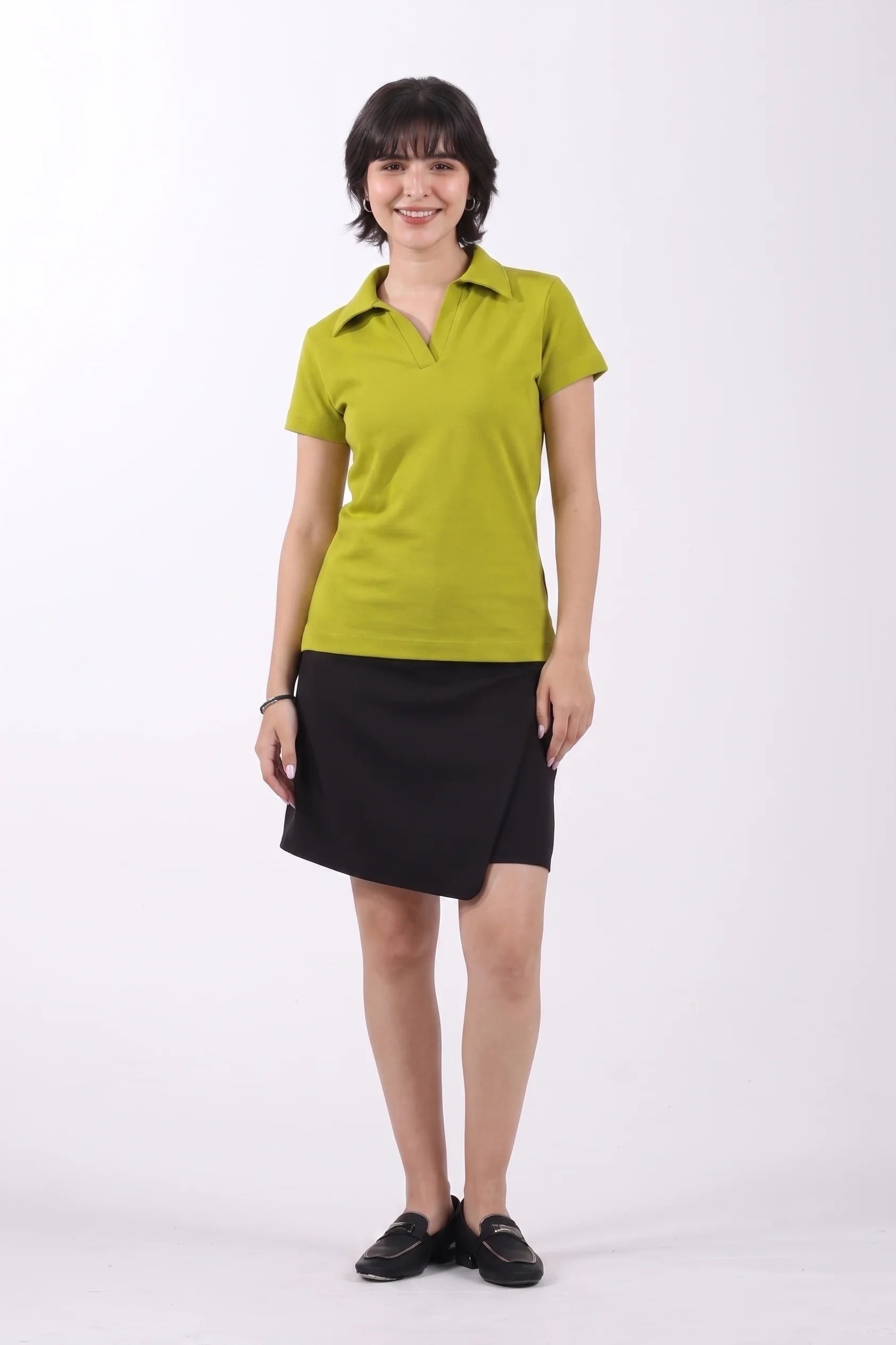 Classic Cotton Polo T-Shirt – Lime Green