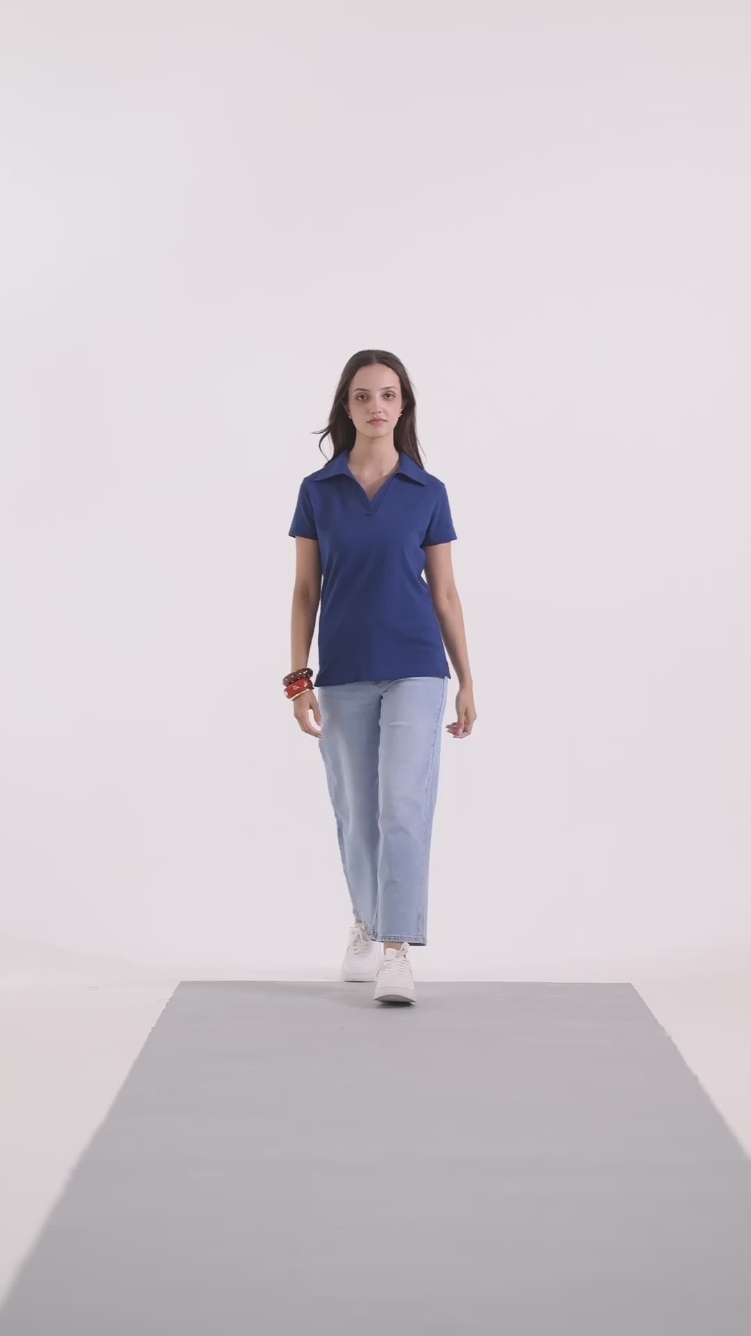 Classic Cotton Polo T-Shirt – Blue