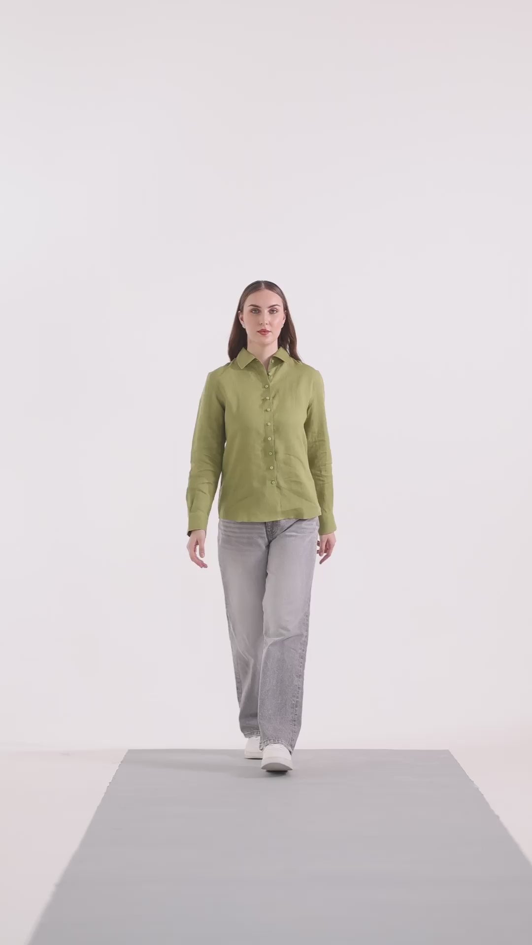 Belgian Linen Regular Fit Shirt – Leafy Green