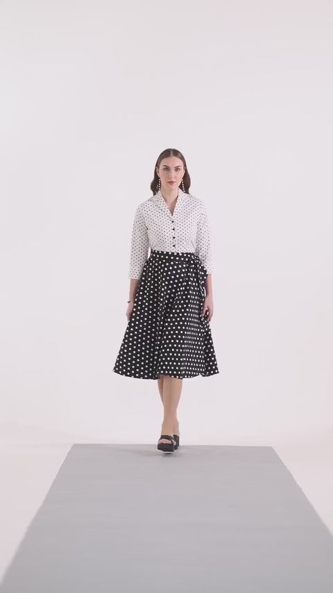 The Dot Theory Cotton Midi Dress