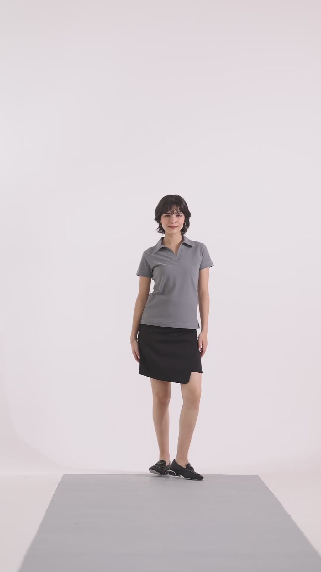 Classic Cotton Polo T-Shirt – Grey