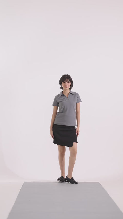 Classic Cotton Polo T-Shirt – Grey