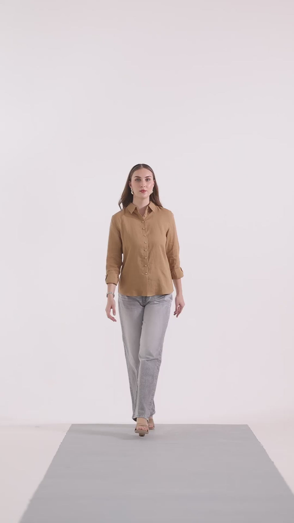 Belgian Linen Regular Fit Shirt – Golden Brown