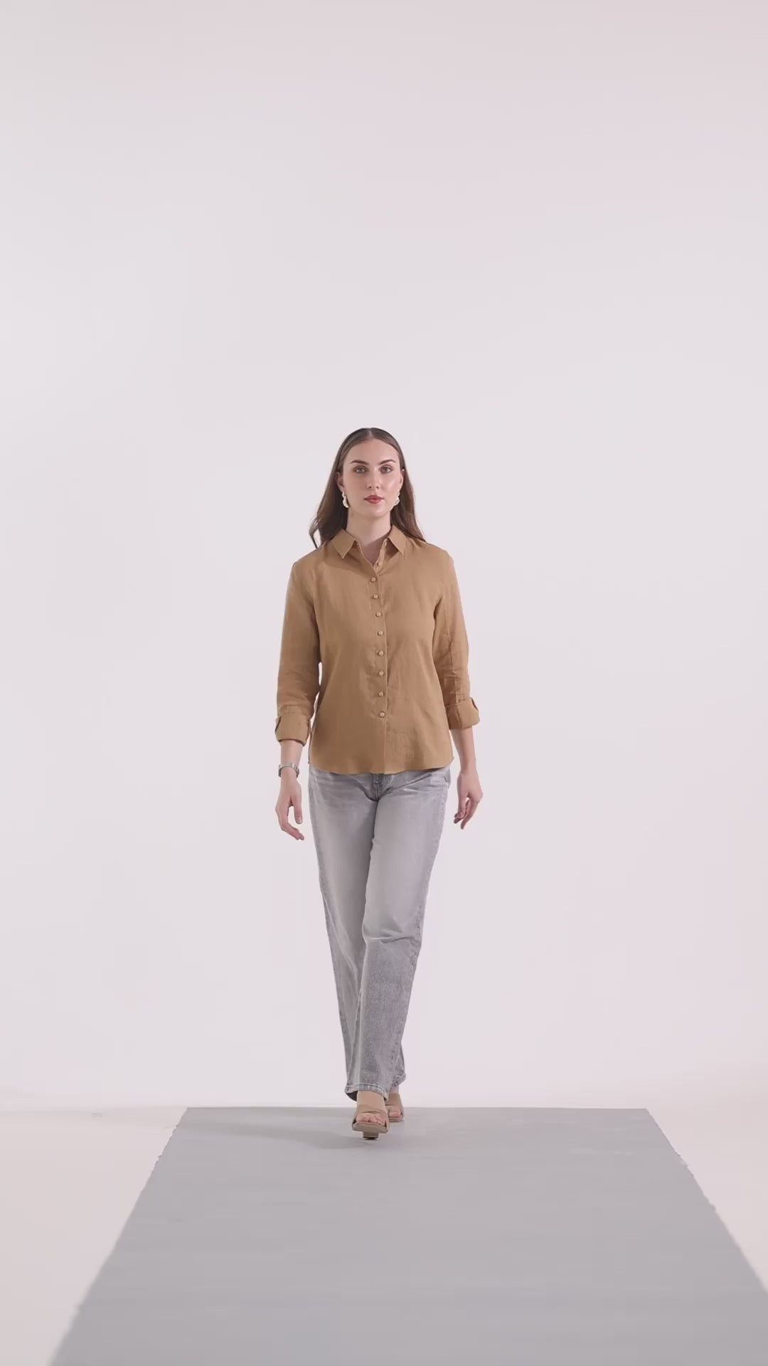 Belgian Linen Regular Fit Shirt – Golden Brown