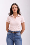 Classic Cotton Polo T-Shirt – Cool Pink