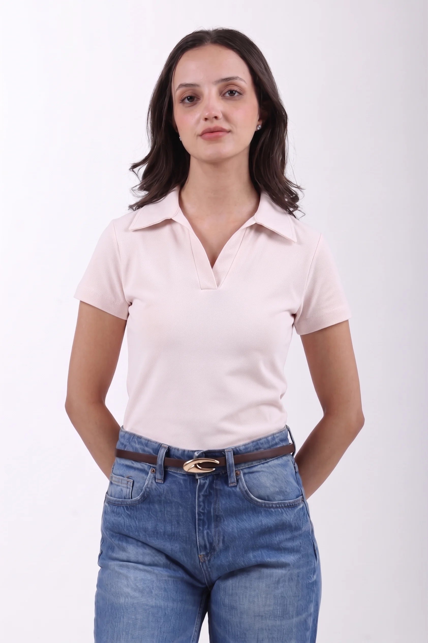 Classic Cotton Polo T-Shirt – Cool Pink