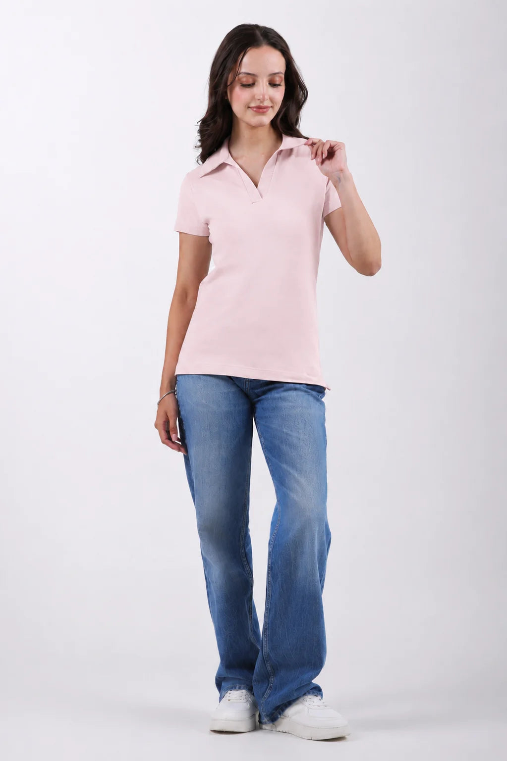 Classic Cotton Polo T-Shirt – Cool Pink