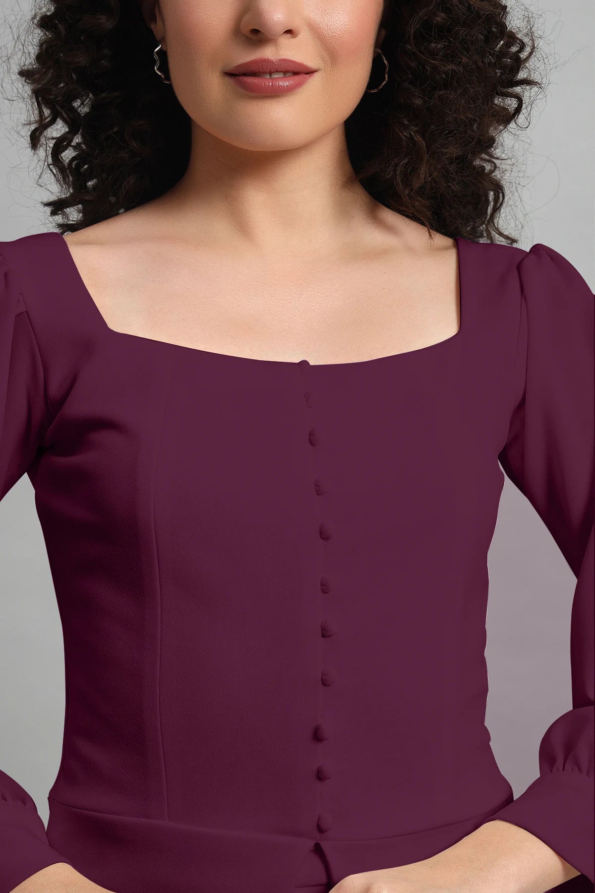 Flare of Grace Skirt Co-ord Set, Plum